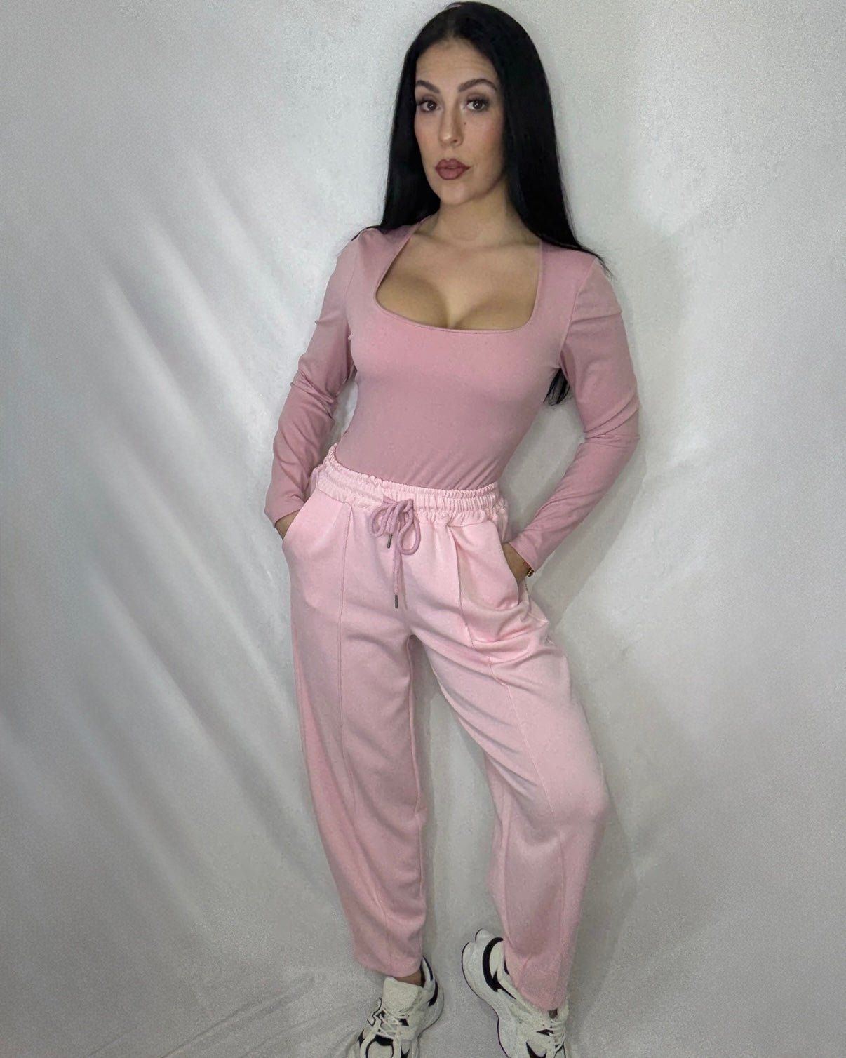 Pantalón felpa Balloon rosa