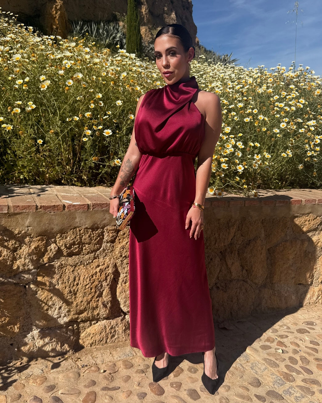 Vestido Italia Burdeos