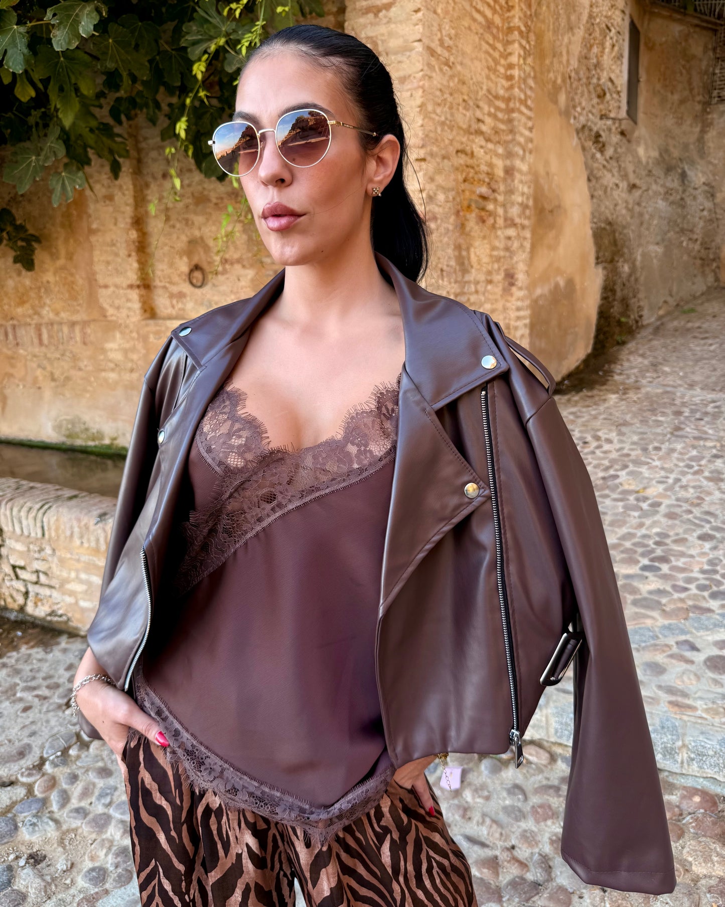 Biker polipiel chocolate