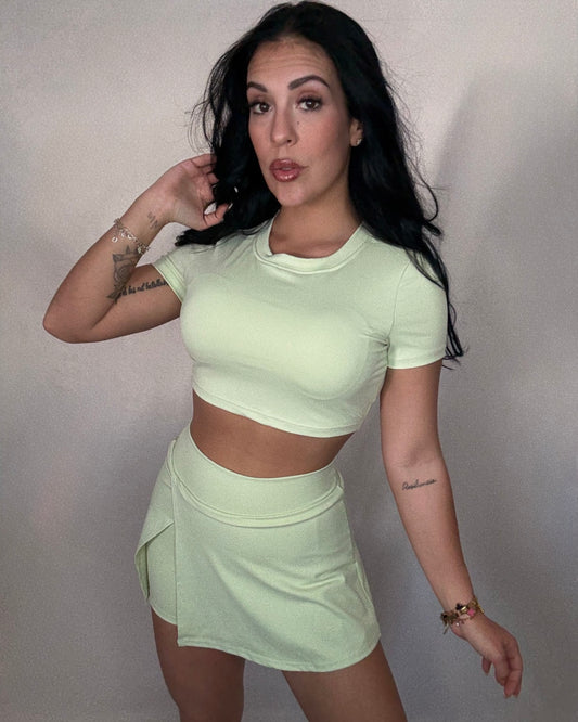 Conjunto yoga verde agua