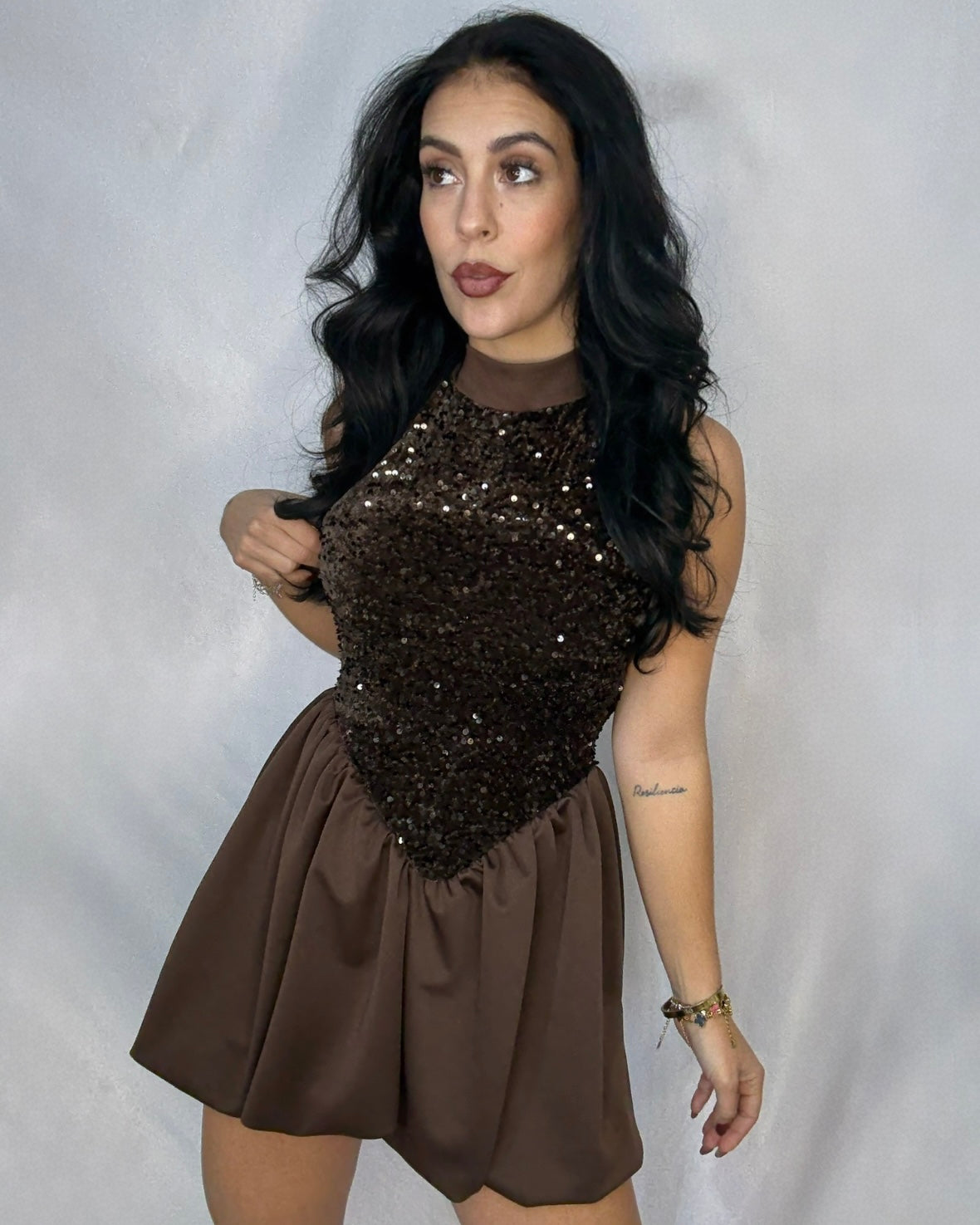 Vestido Mónica marrón