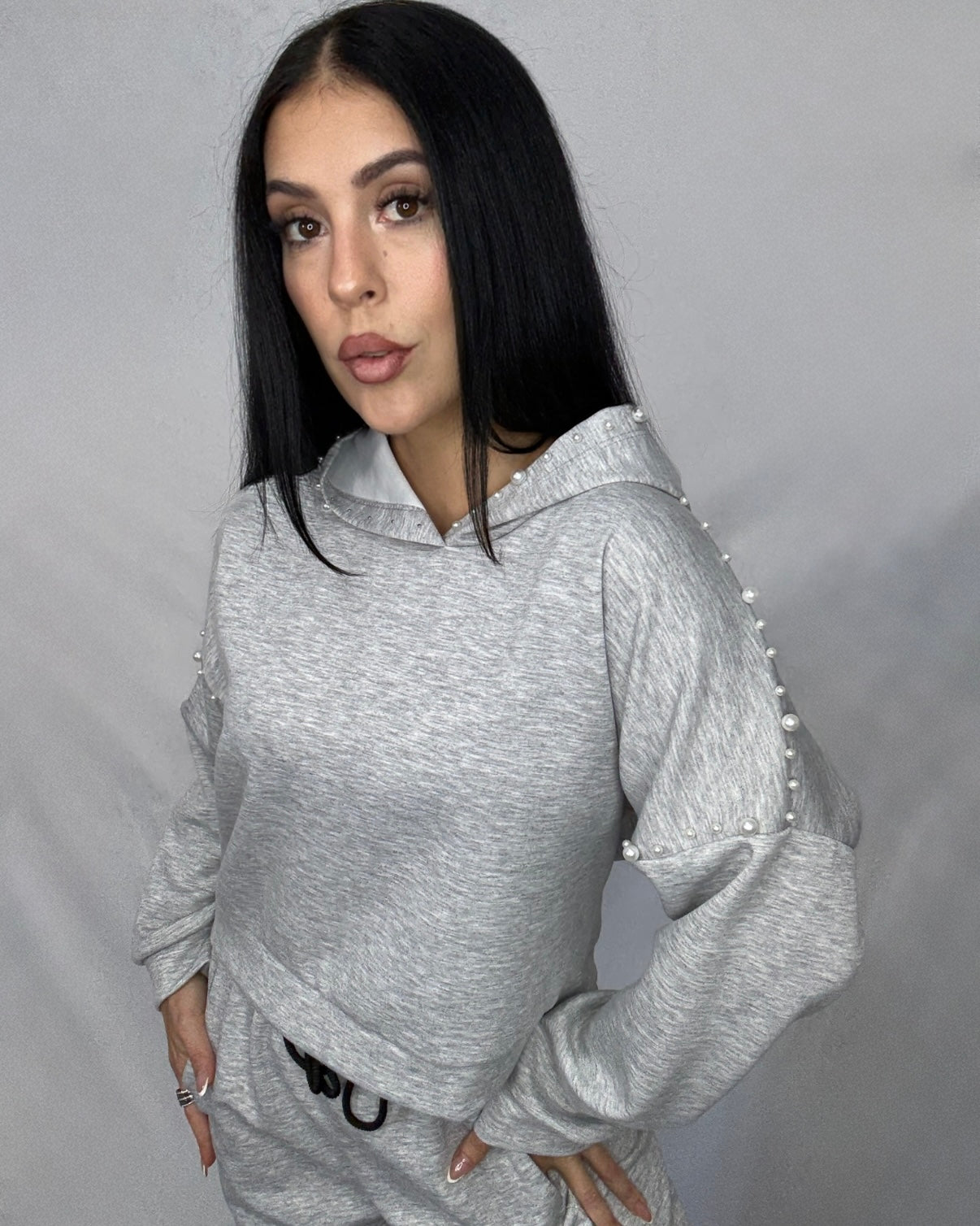Sudadera perla gris