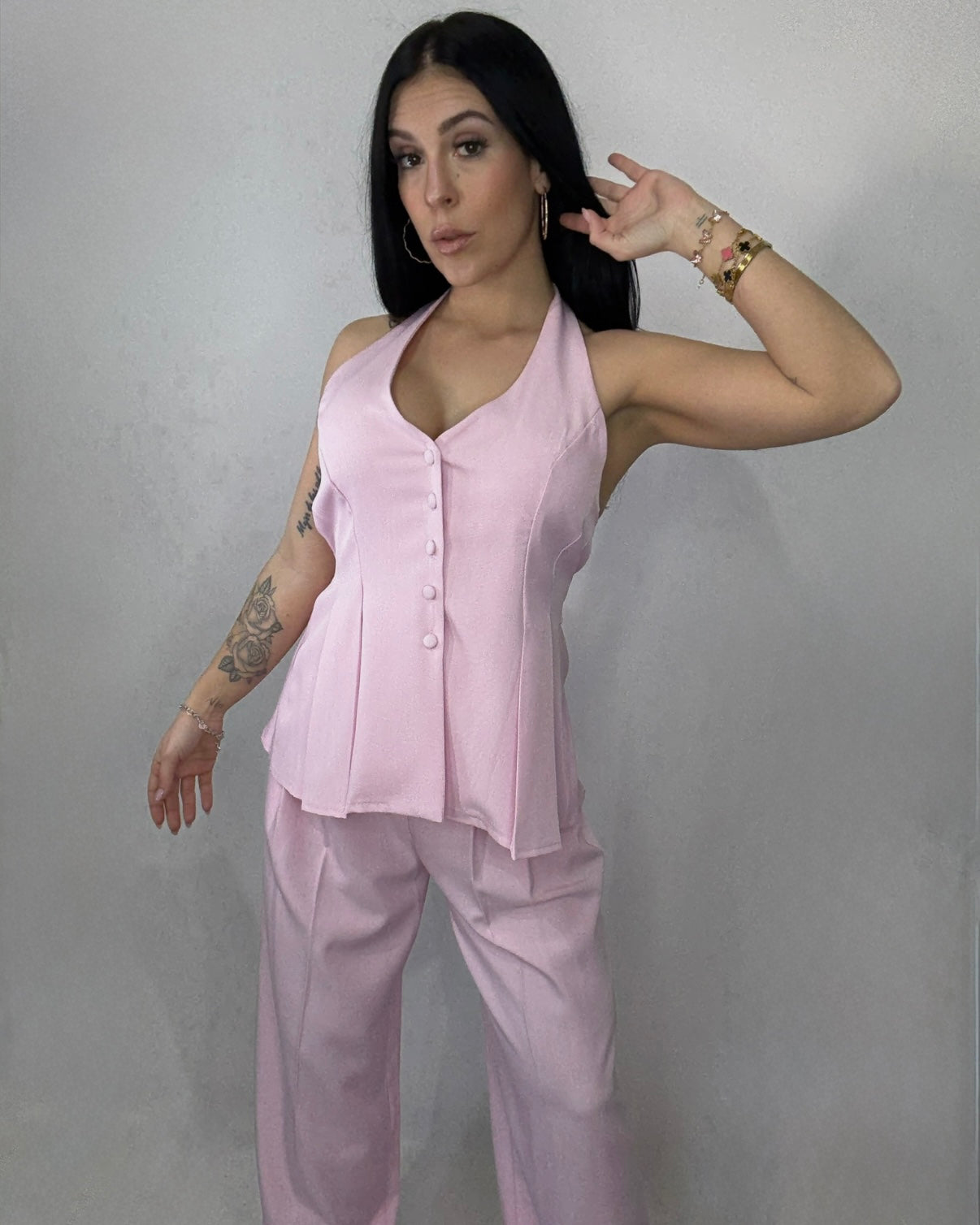 Conjunto Paris rosa