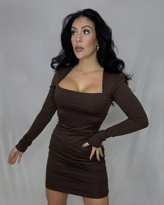 Vestido Kourtney marrón