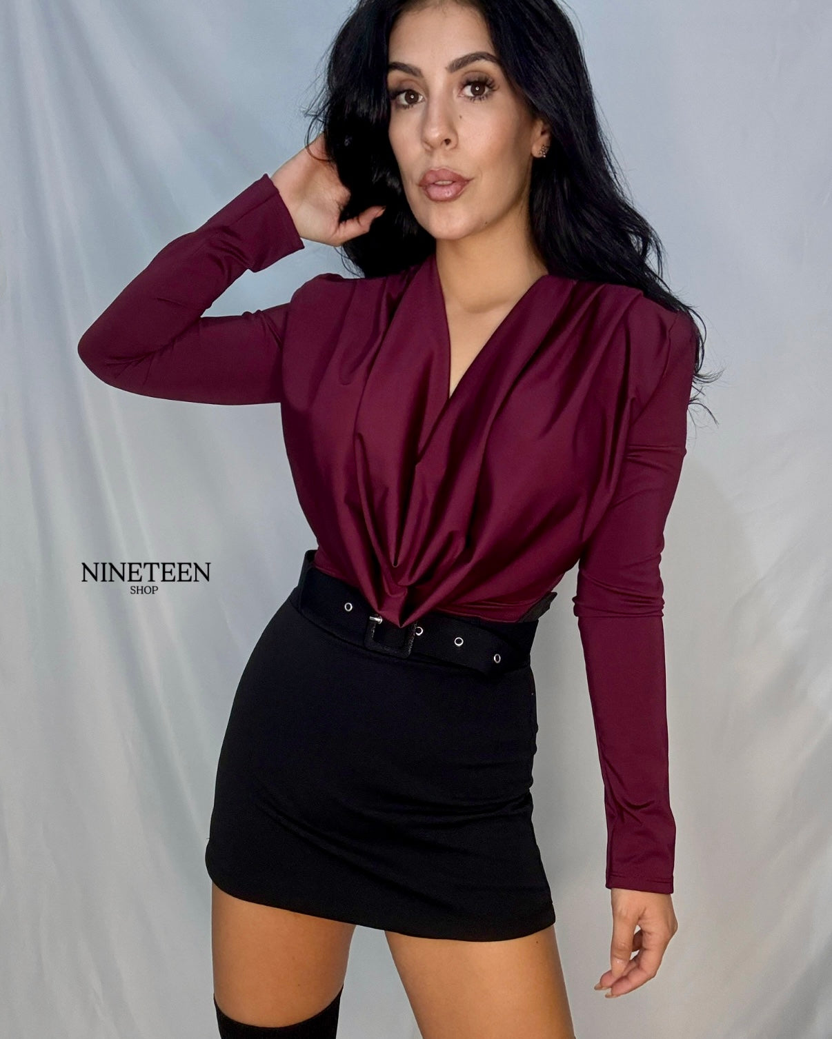 Body hombreras Burdeos