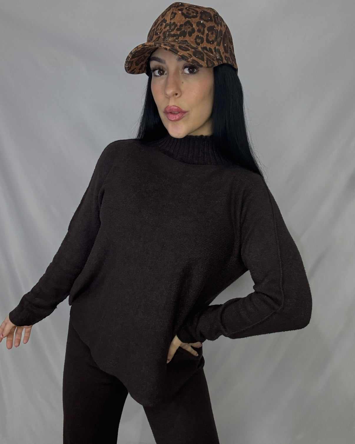 Conjunto punto Nuria marrón