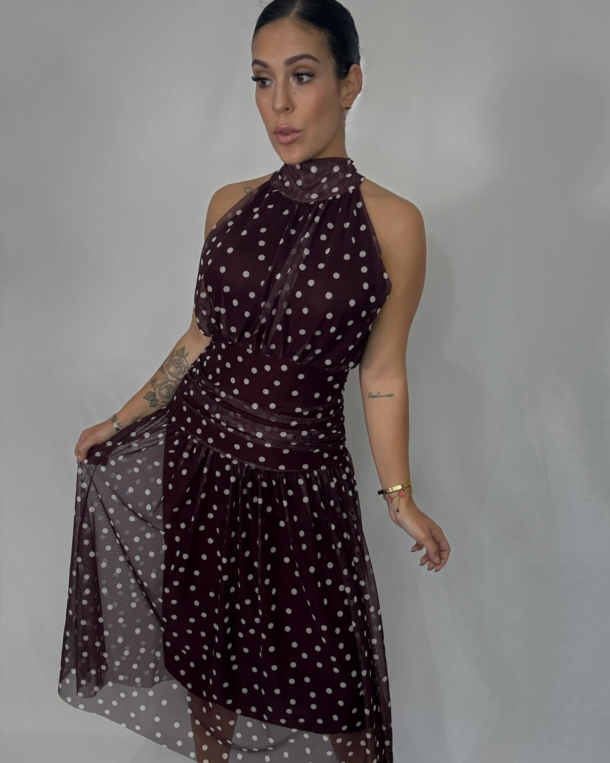 Vestido Mayo Burdeos