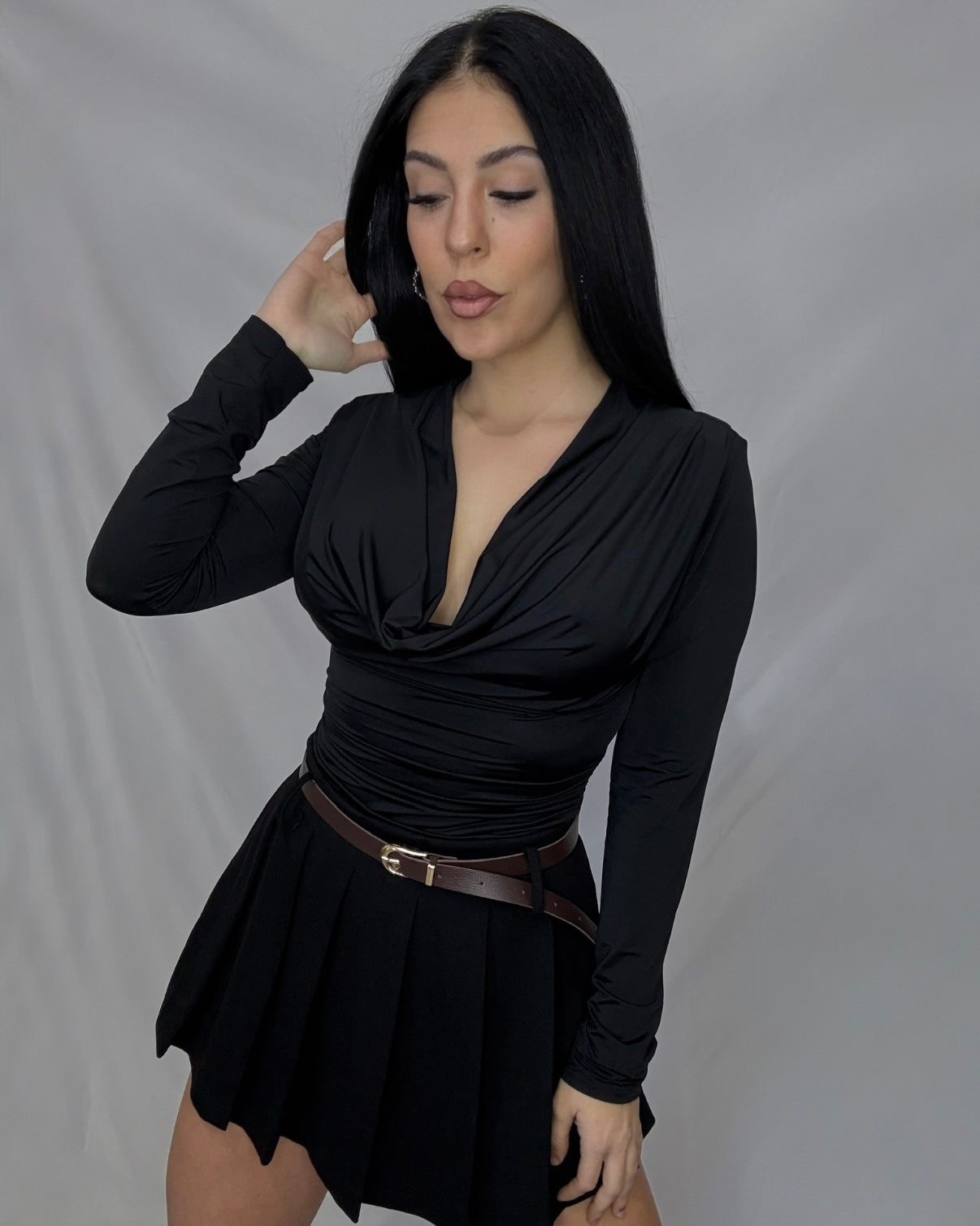 Top licra María negro