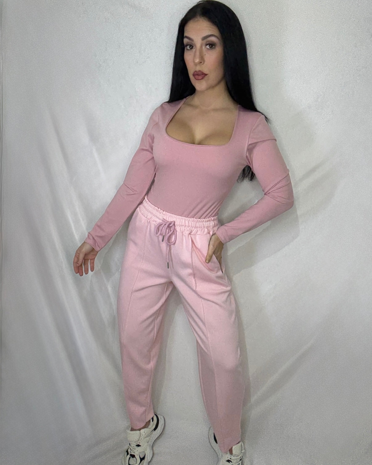 Pantalón felpa Balloon rosa