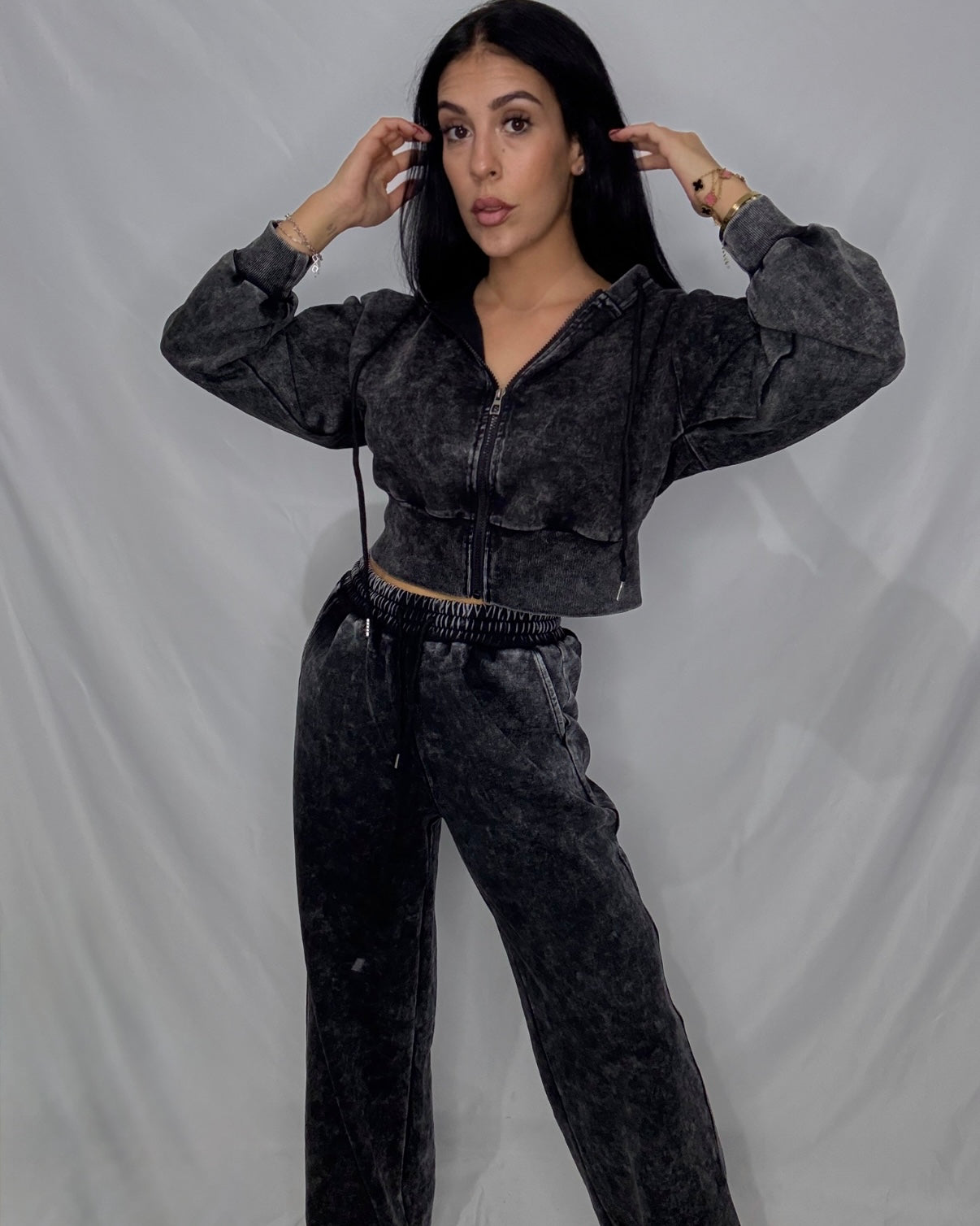 Chándal desgastado Negro