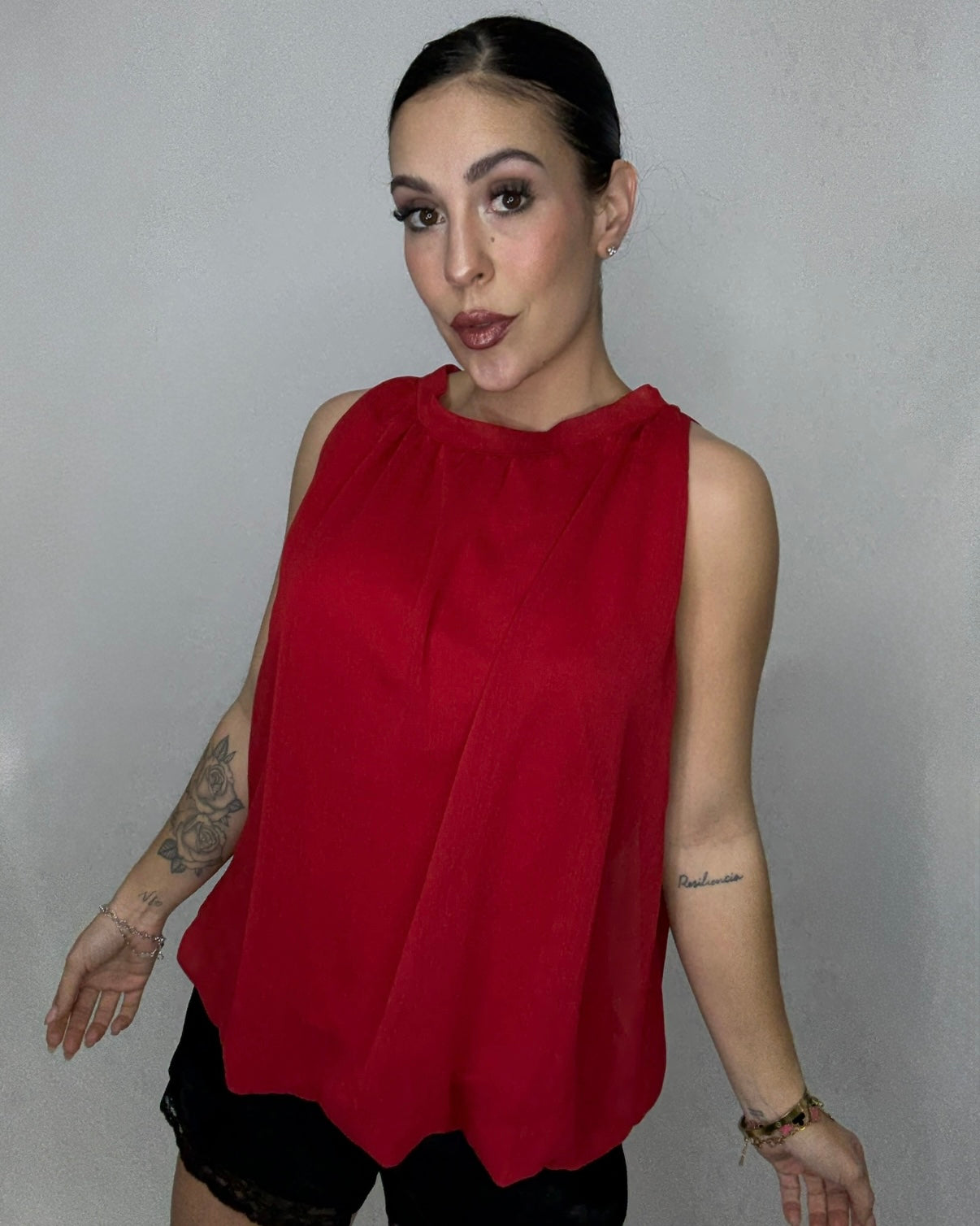 Blusa tul roja