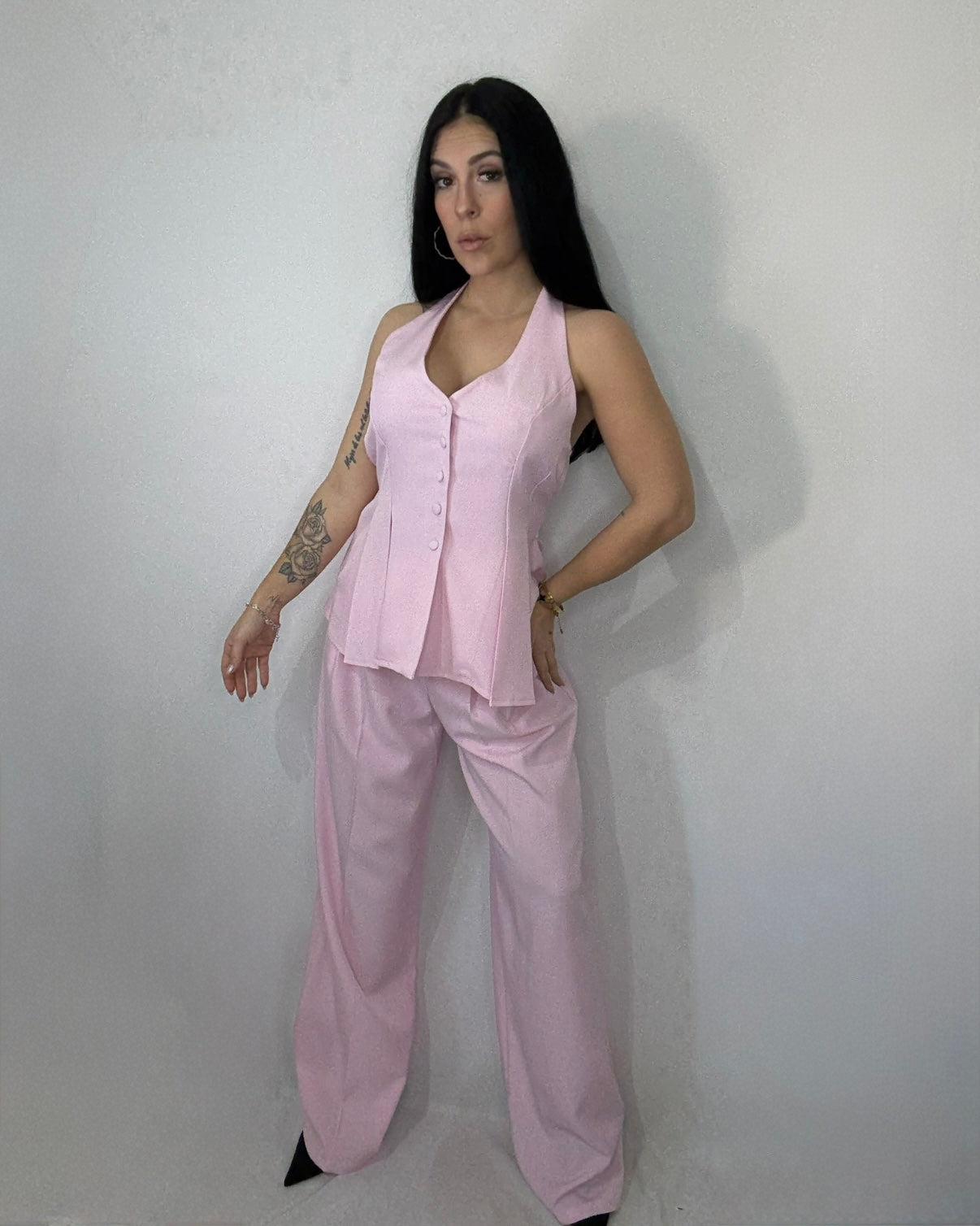 Conjunto Paris rosa