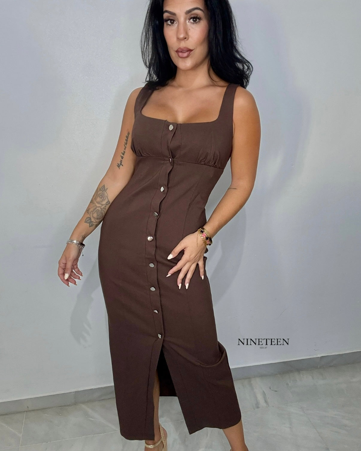 Vestido Mireia Marrón