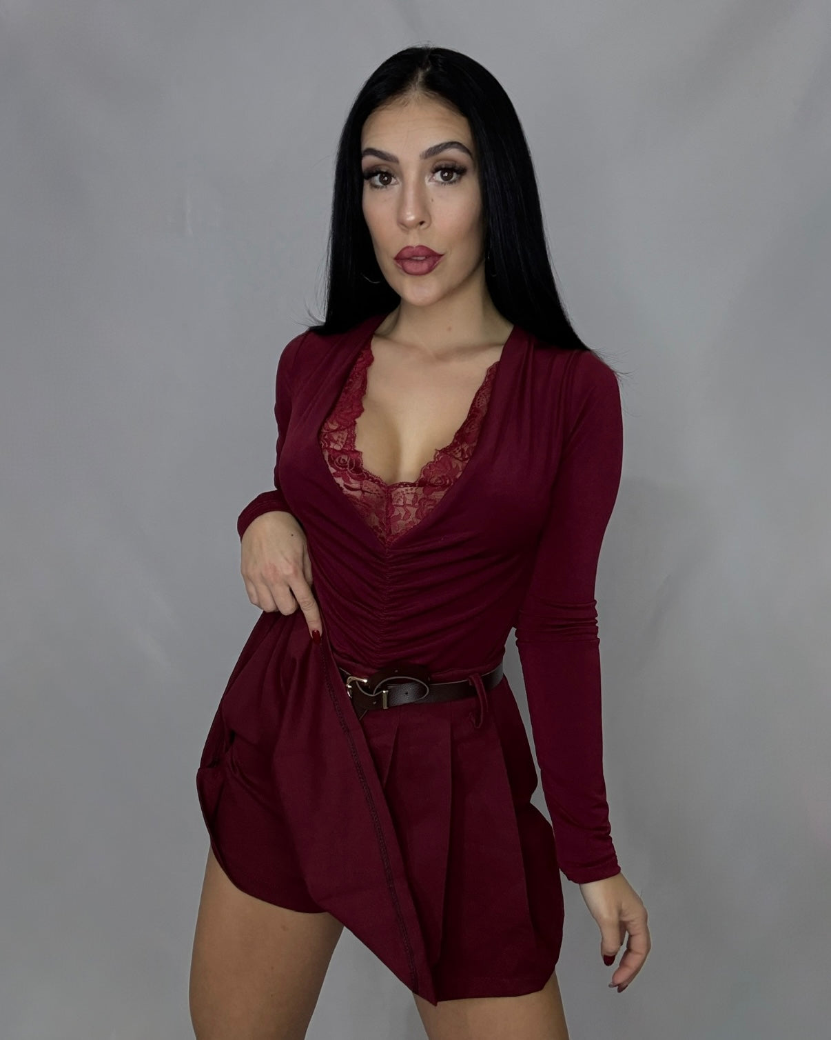 Falda/pantalón Nieves Burdeos