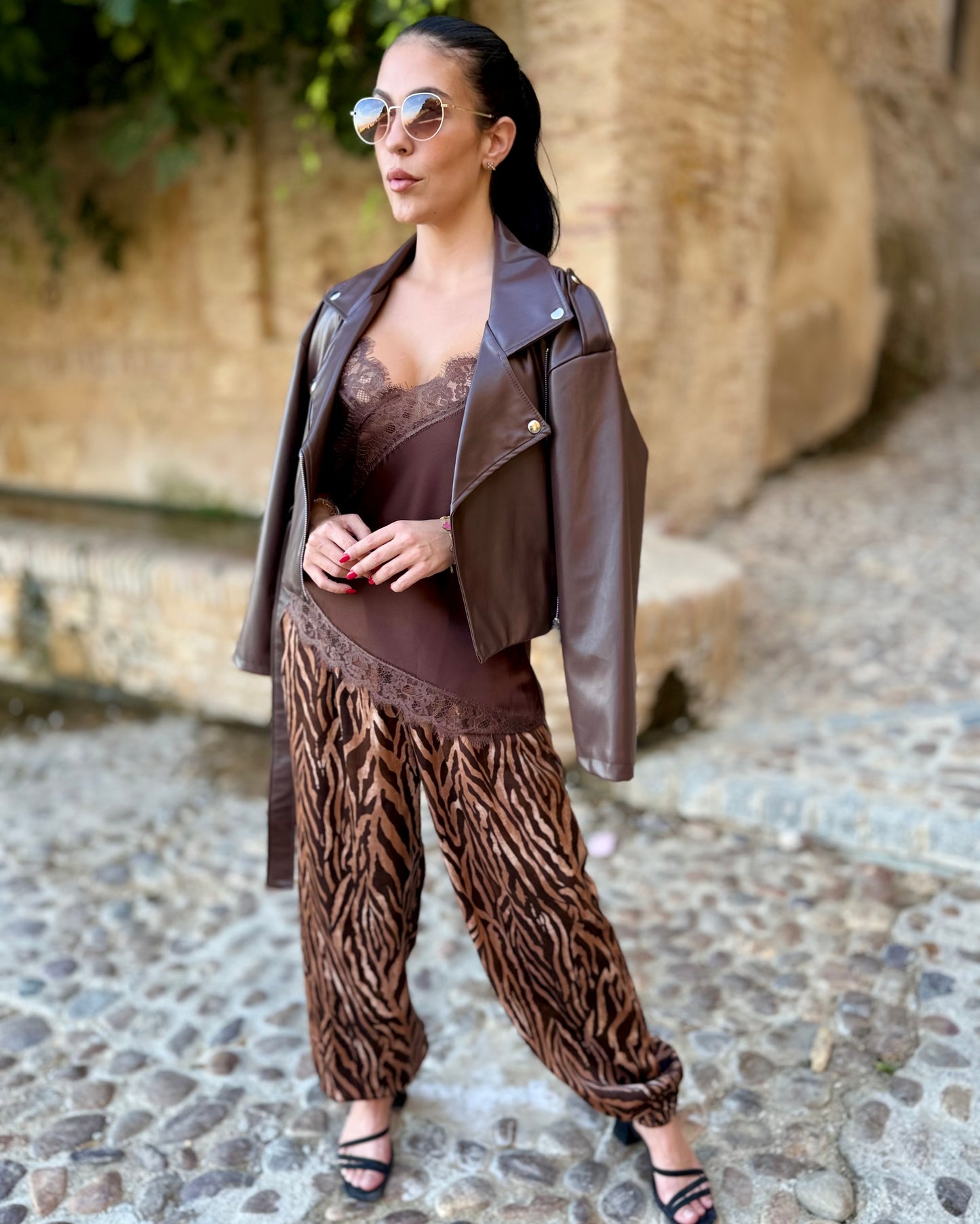 Biker polipiel chocolate