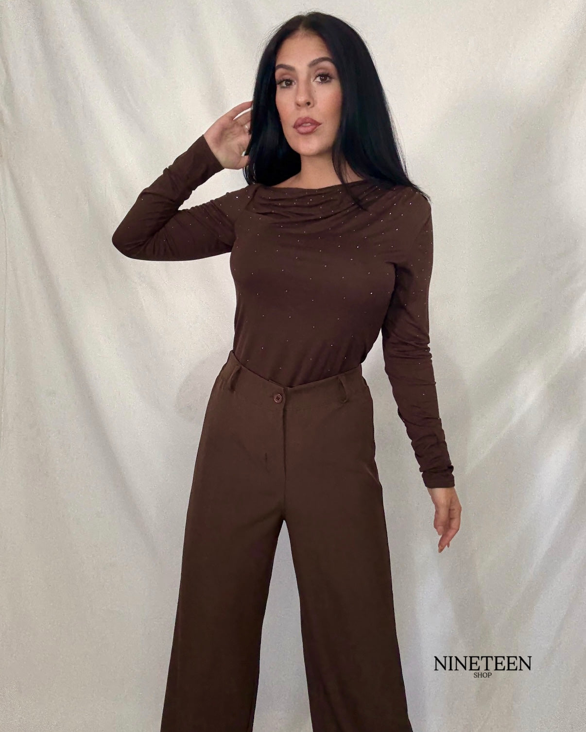 Pantalón Milán marrón chocolate