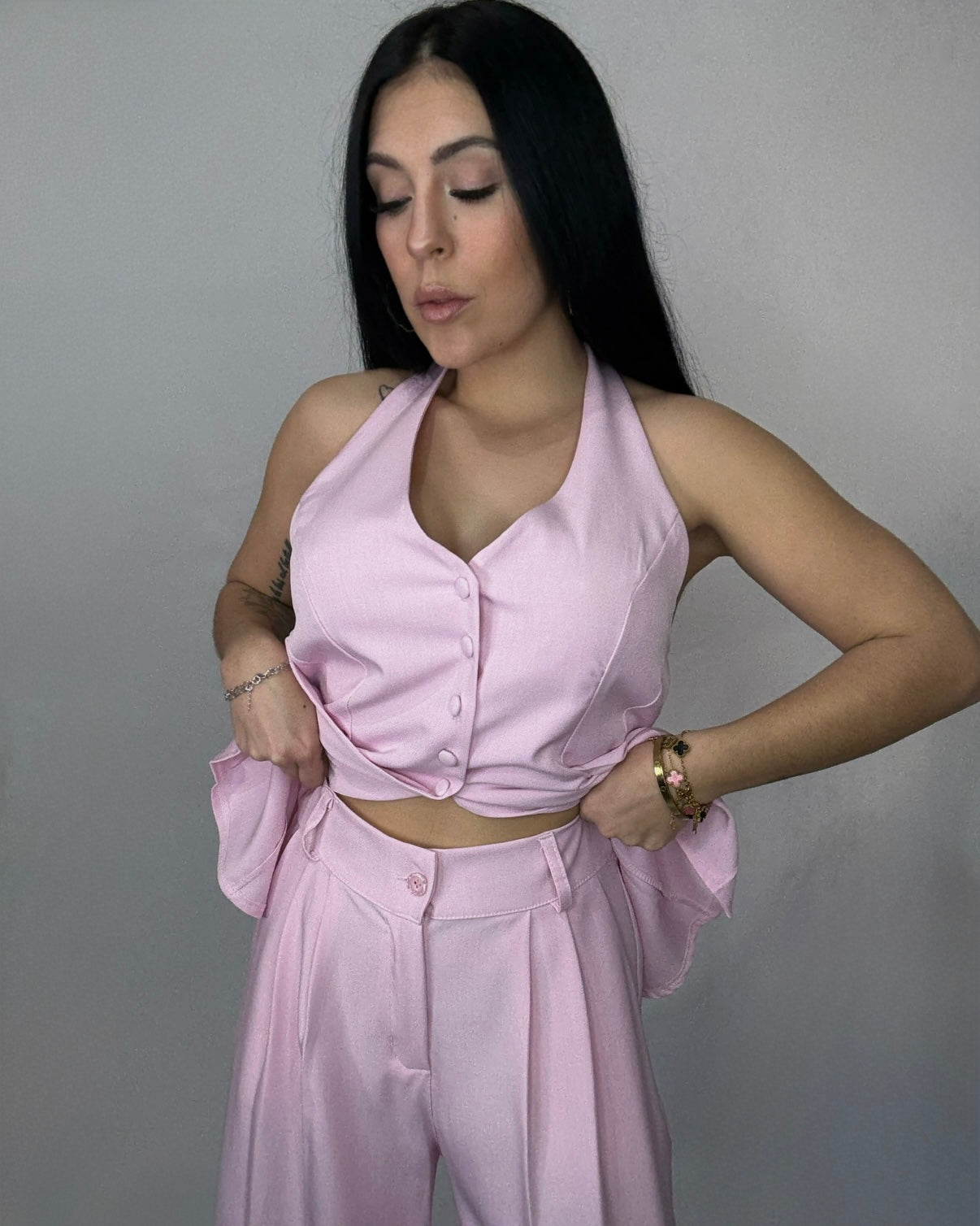 Conjunto Paris rosa