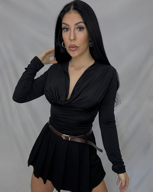 Top licra María negro
