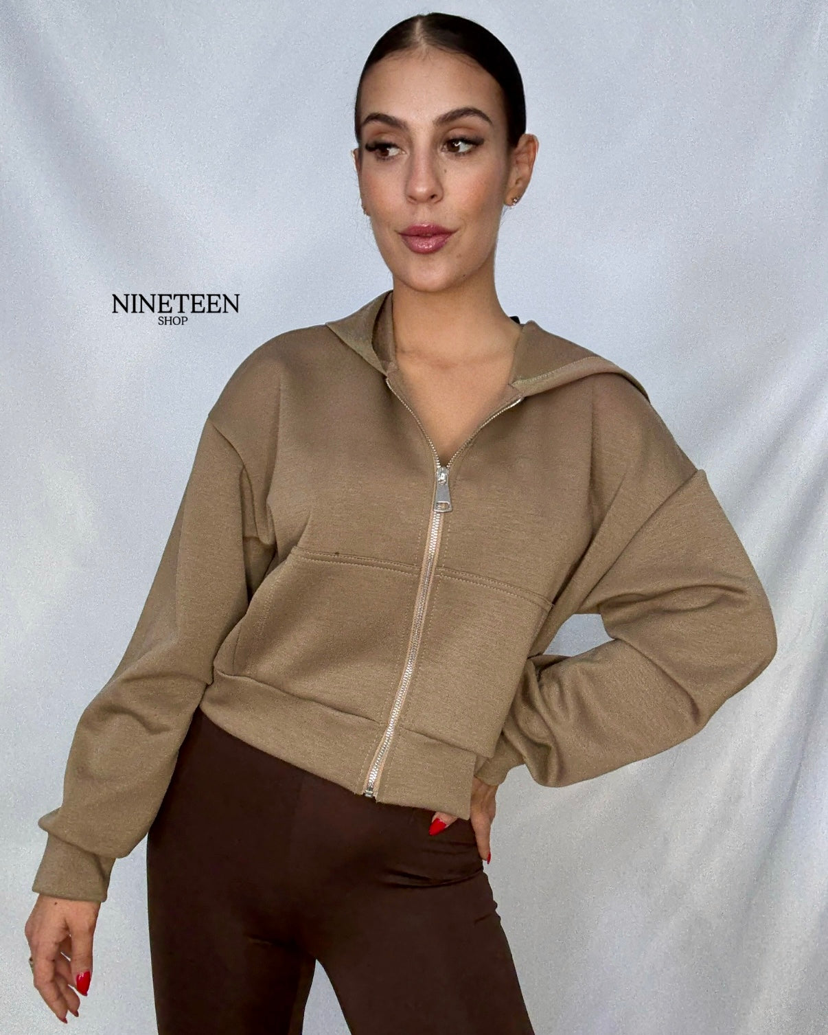 Sudadera Nuria taupe