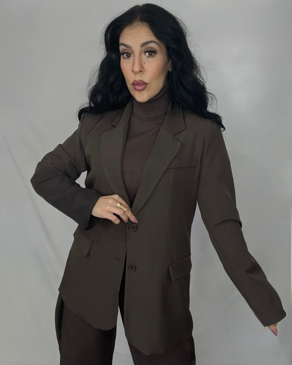 Traje bombacho chocolate