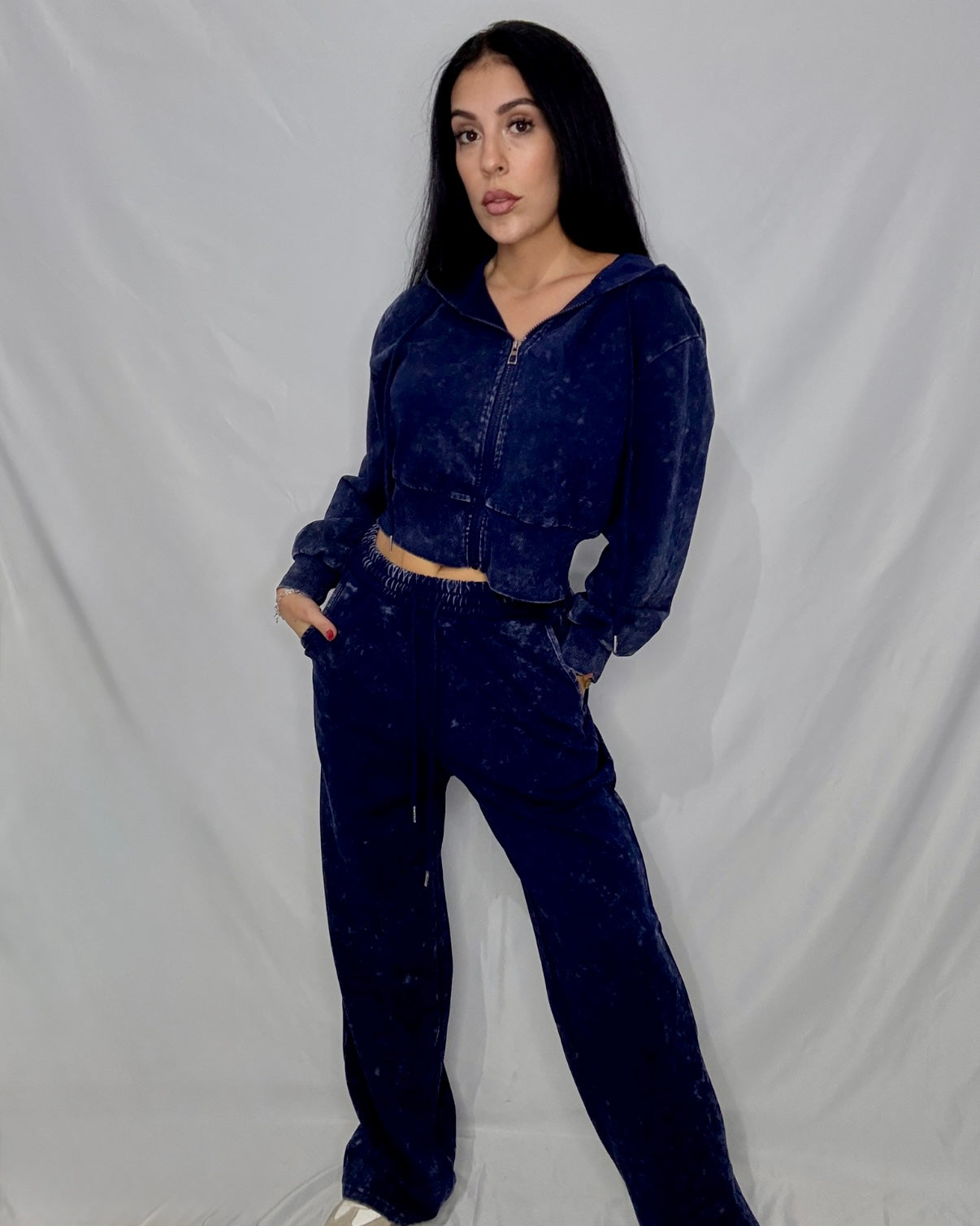 Chándal desgastado azul