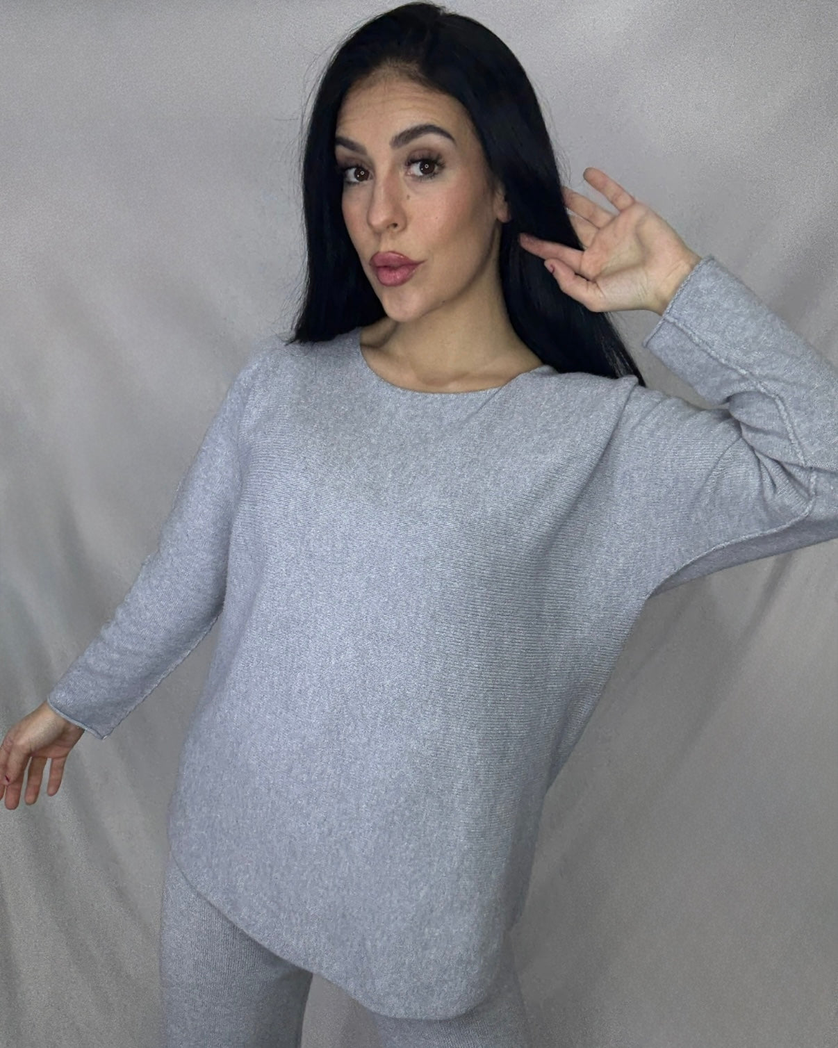 Conjunto punto Carla gris