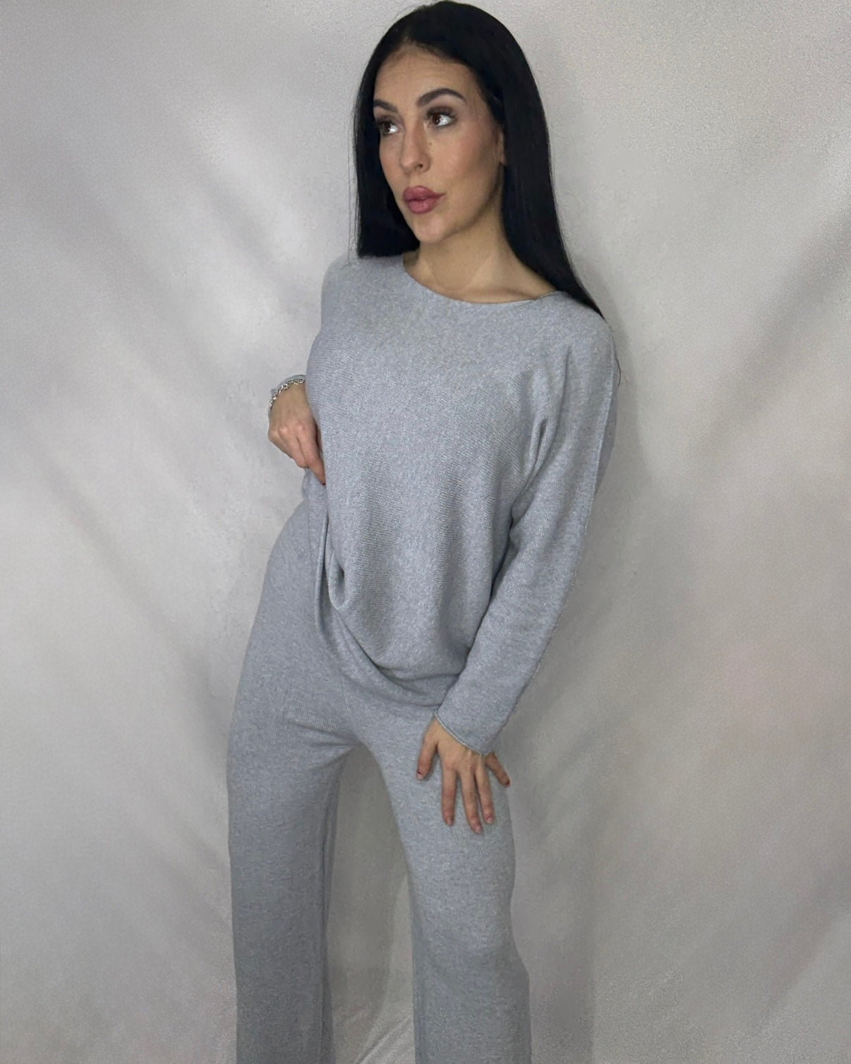 Conjunto punto Carla gris