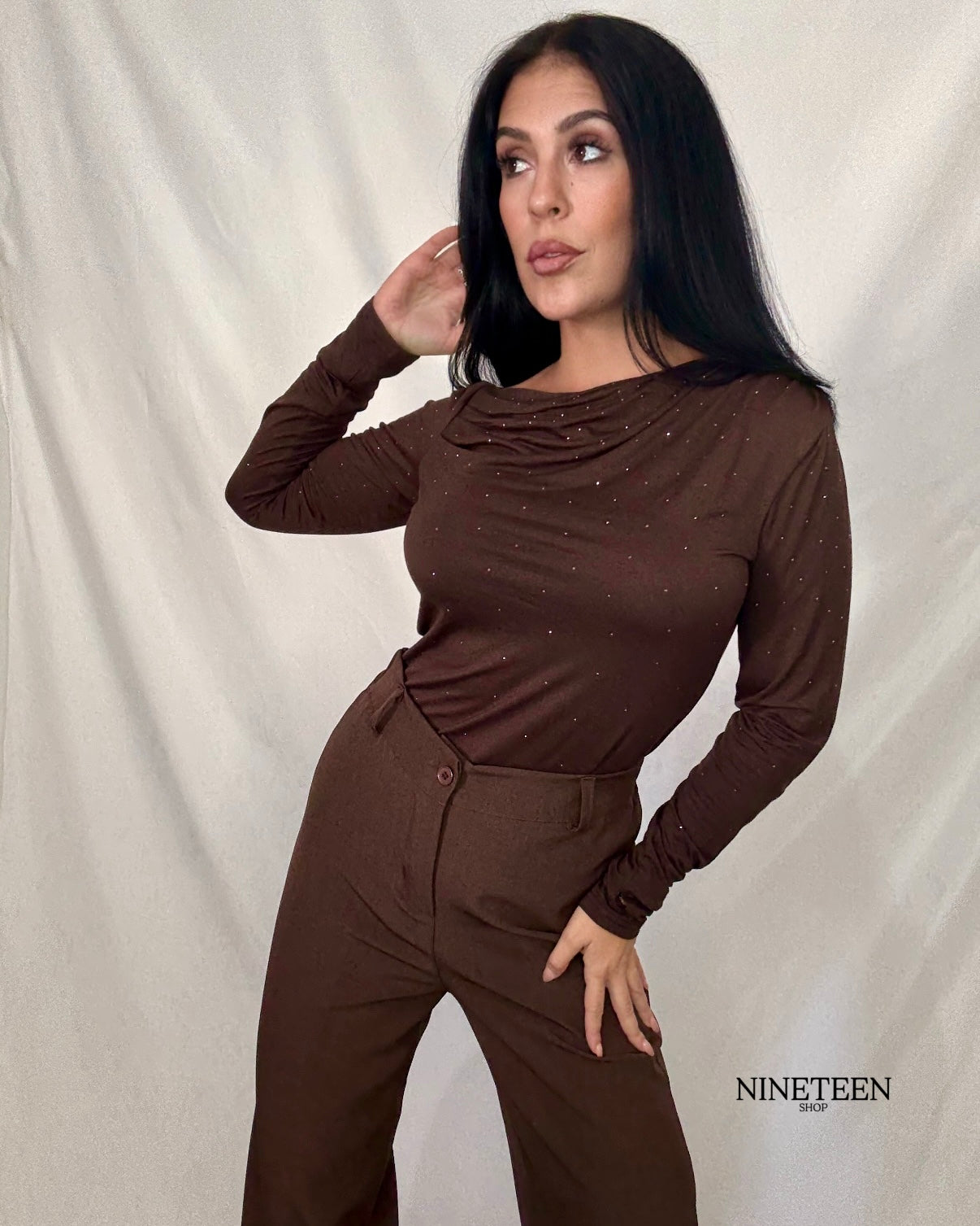 Pantalón Milán marrón chocolate