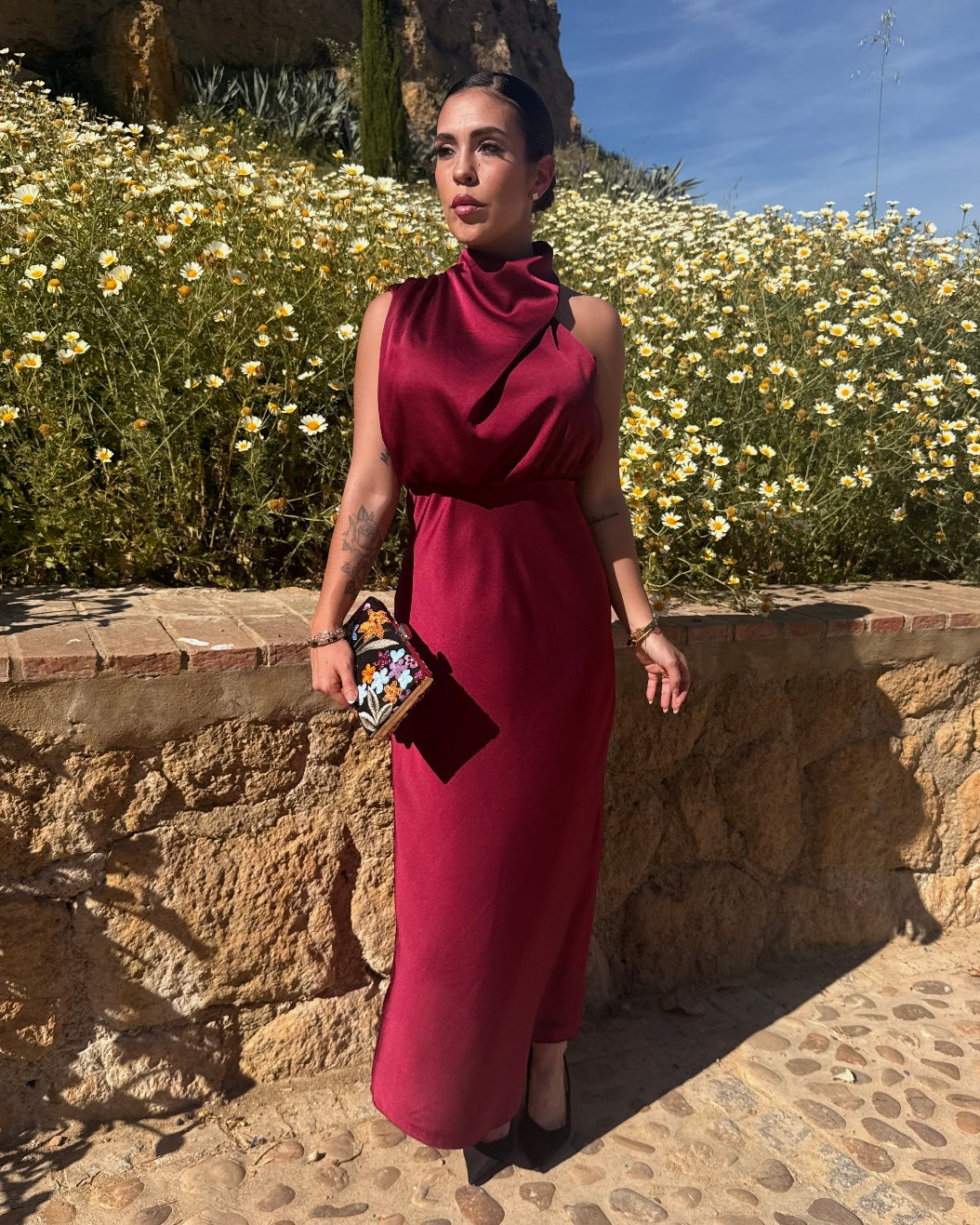 Vestido Italia Burdeos