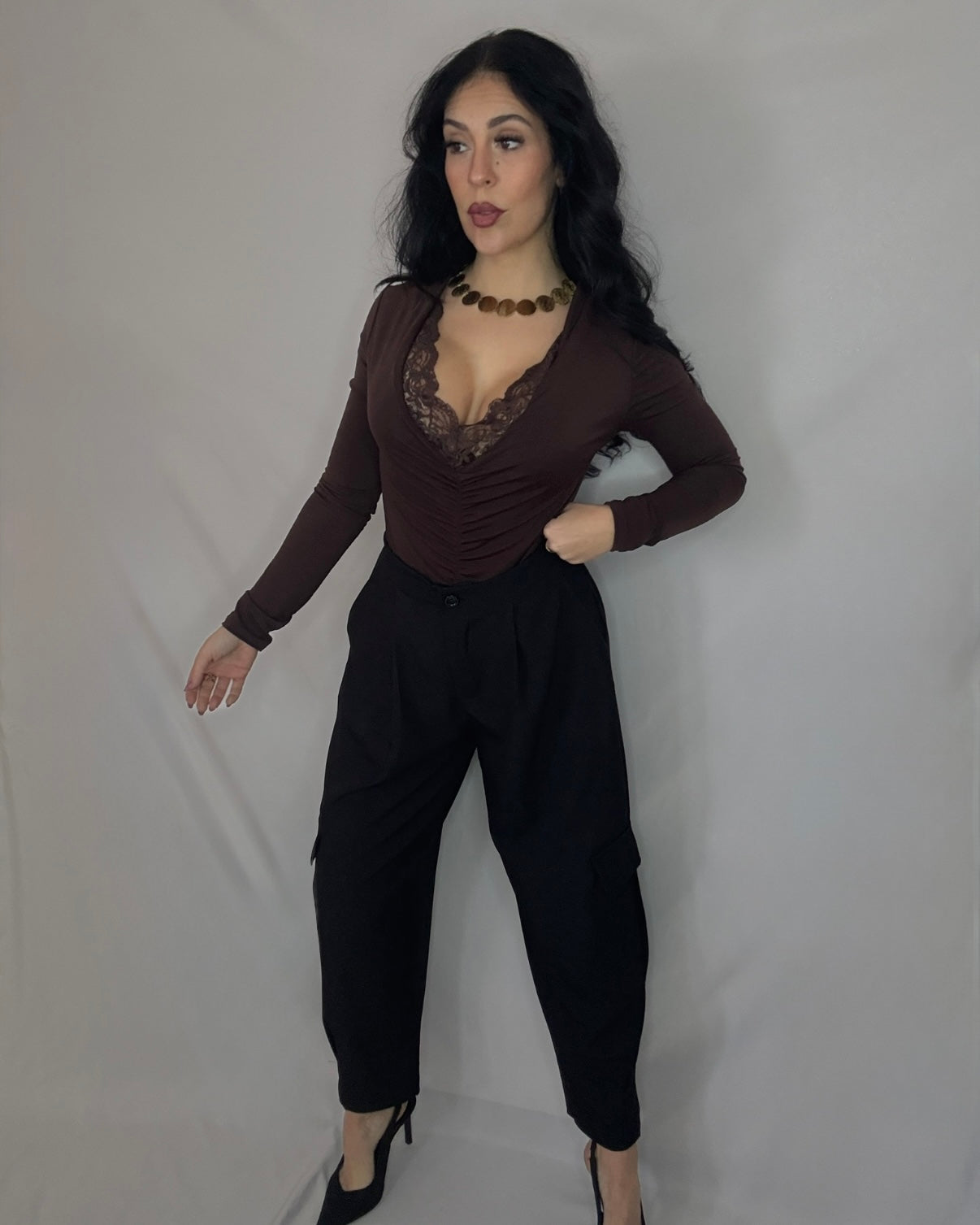 Pantalón bolsillo negro