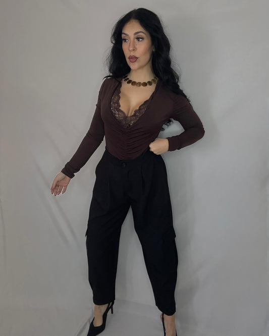 Pantalón bolsillo negro