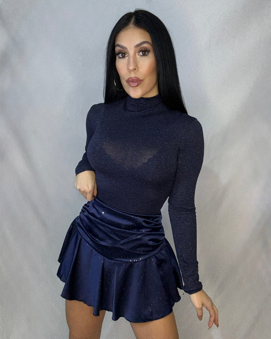 Falda/pantalón shine azul marino