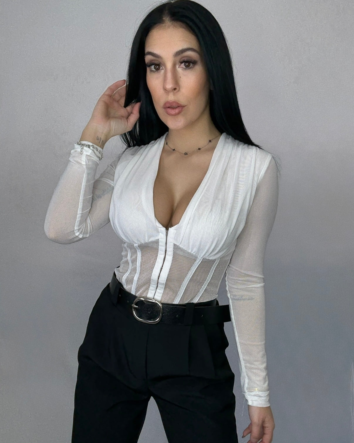 Body corsé María blanco