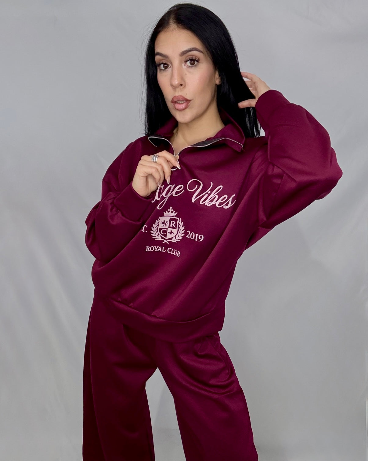 Conjunto Vintage Burdeos