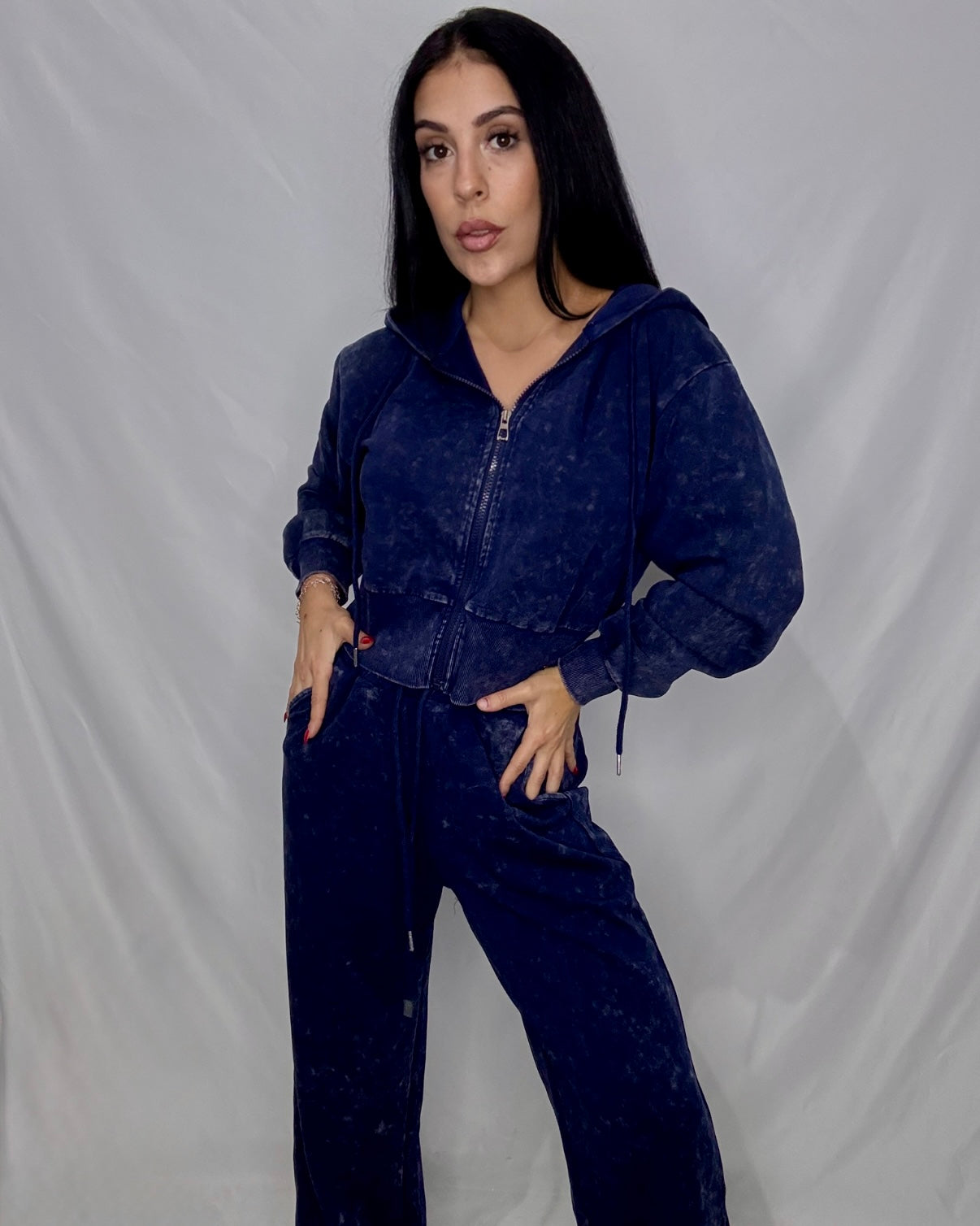 Chándal desgastado azul