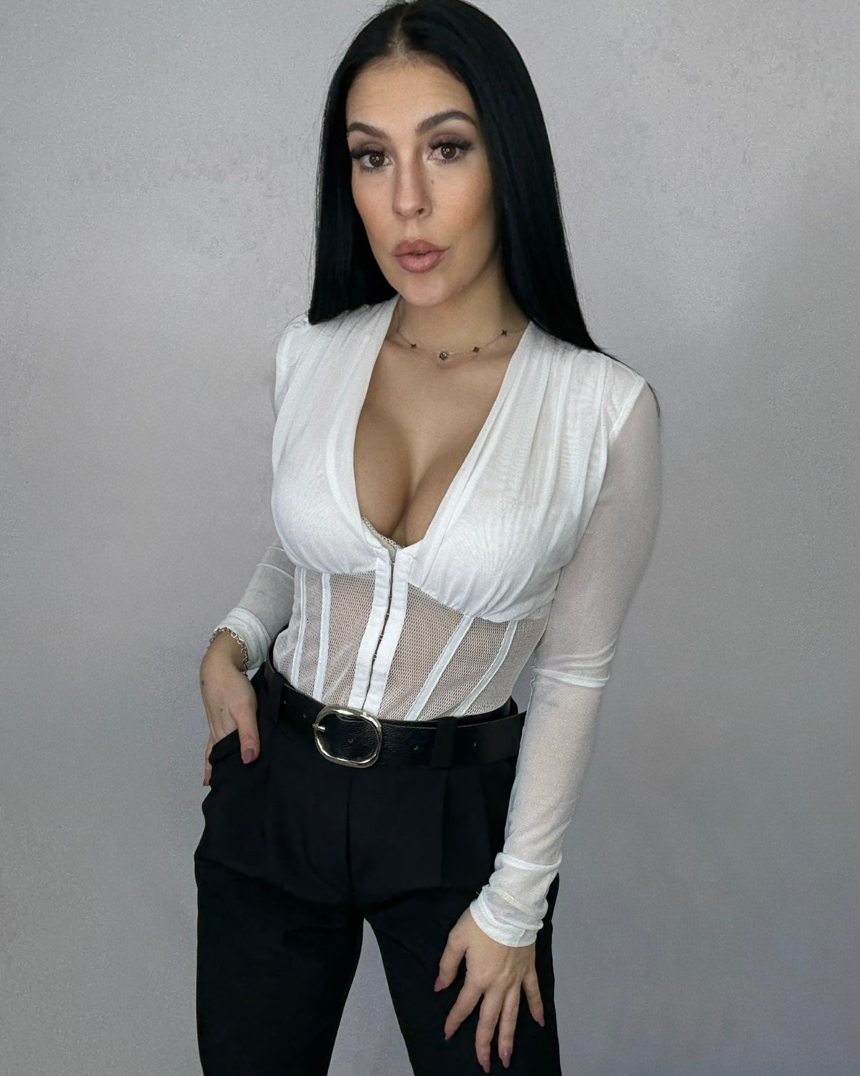 Body corsé María blanco