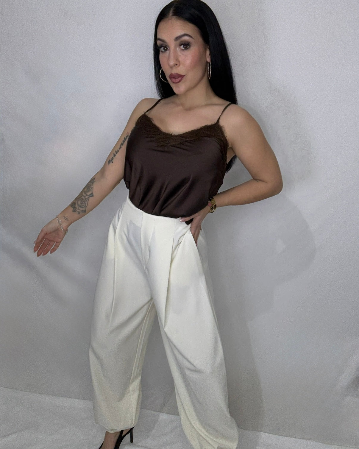 Pantalón Balloon blanco roto