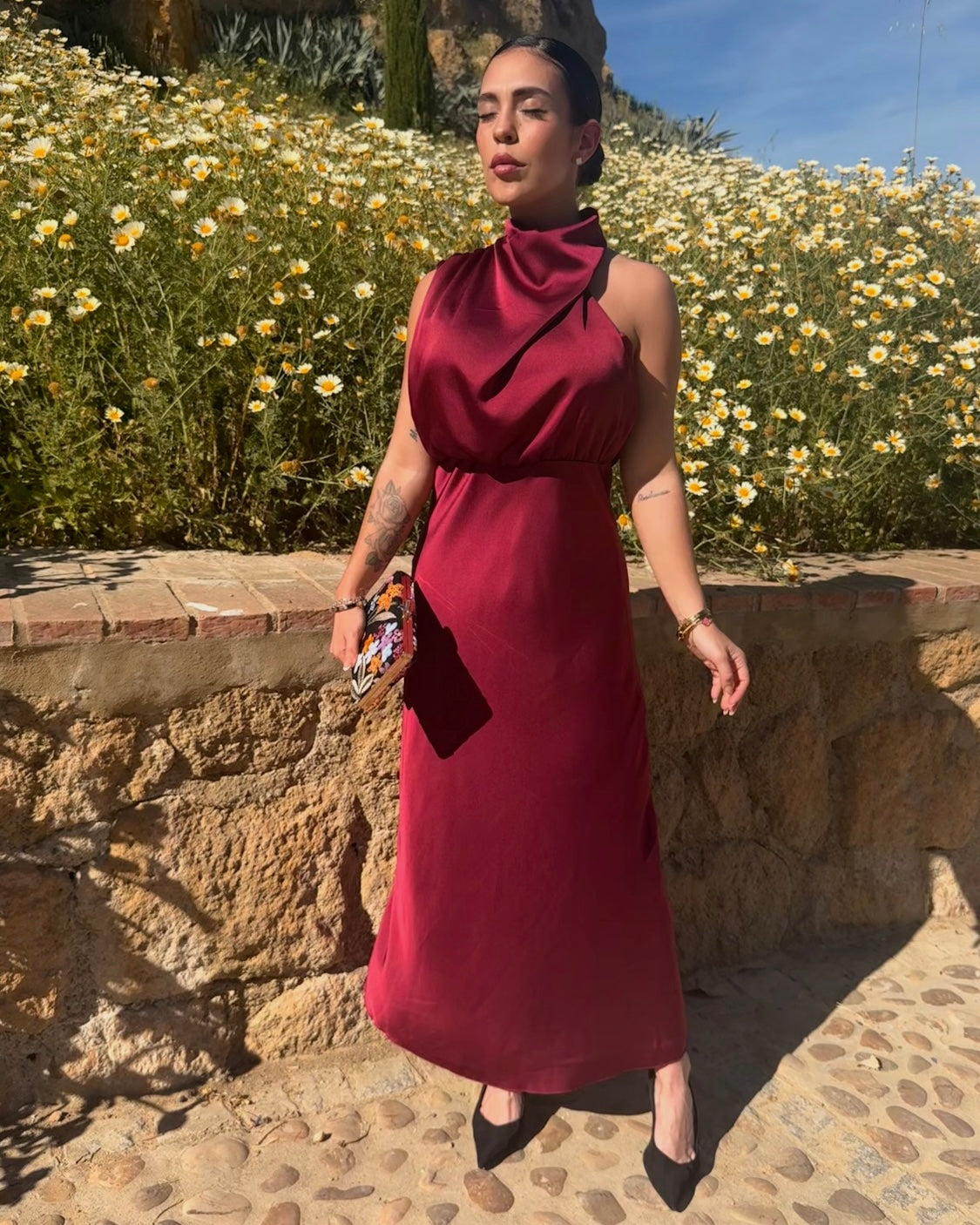 Vestido Italia Burdeos