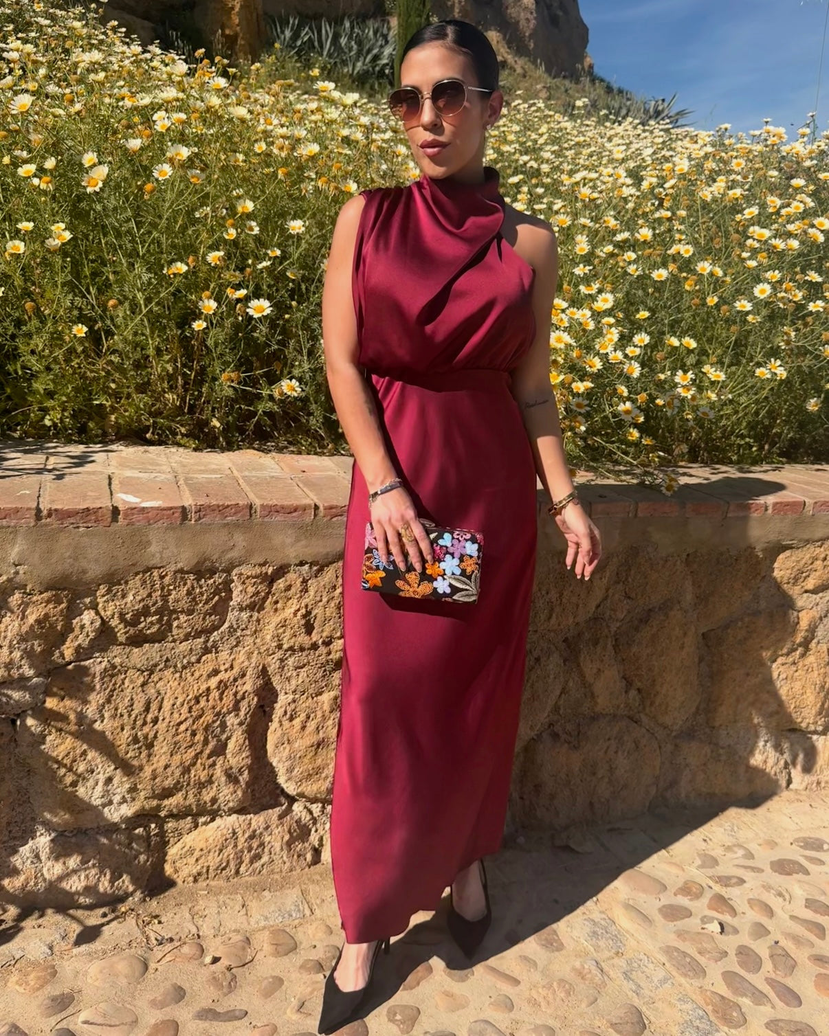 Vestido Italia Burdeos