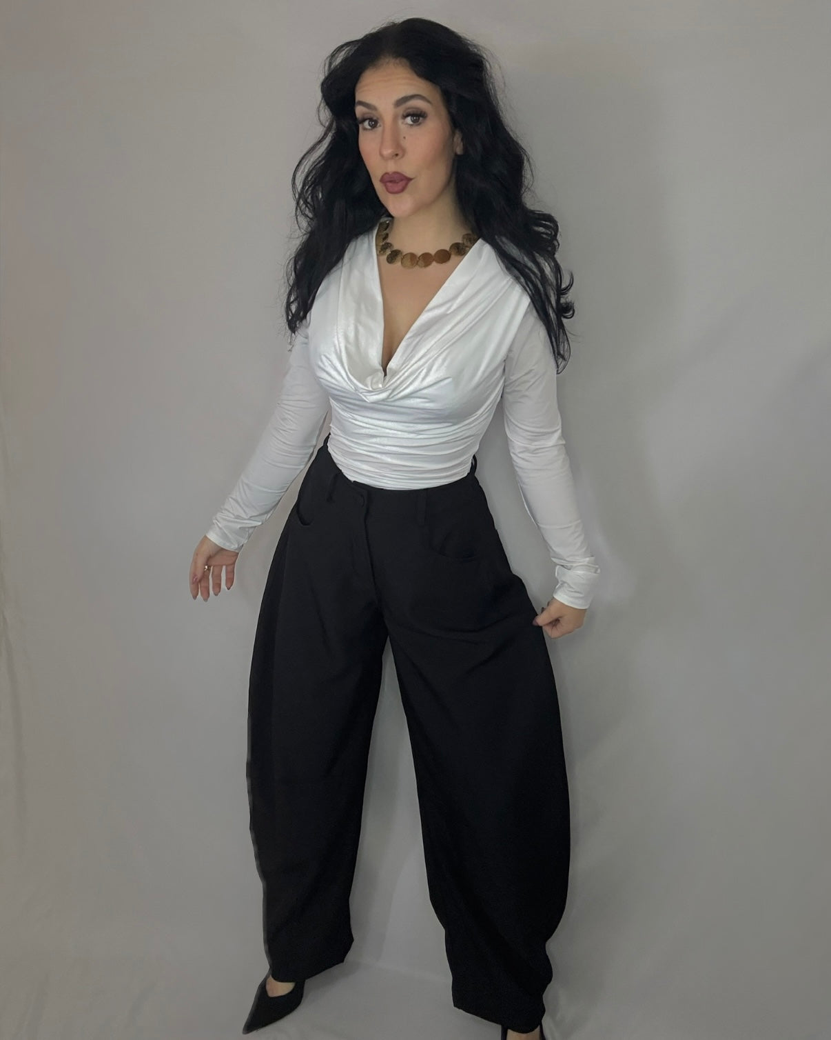 Traje bombacho negro