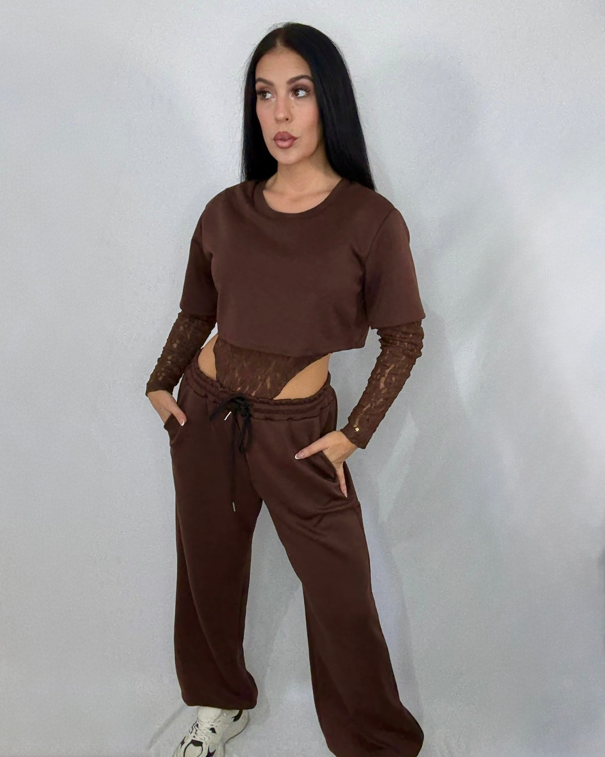 Pantalón Jogger marrón chocolate