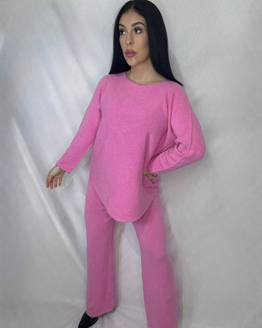 Conjunto punto Carla rosa