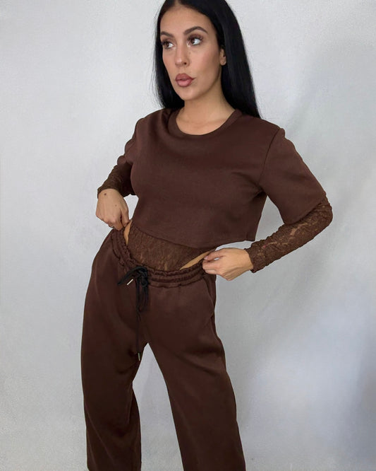 Pantalón Jogger marrón chocolate