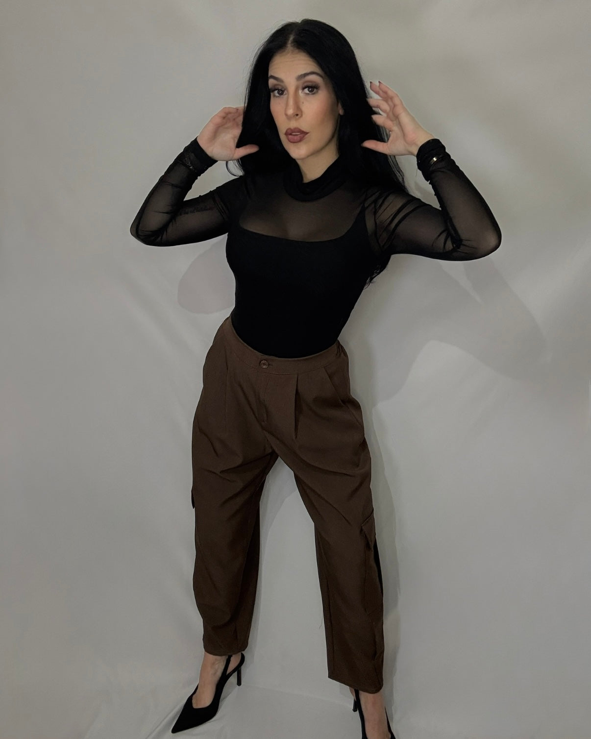 Pantalón bolsillo marrón