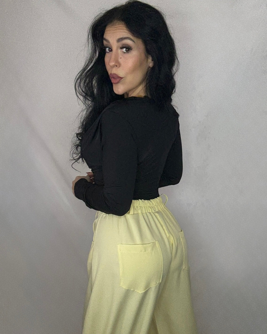 Pantalón traje Balloon amarillo