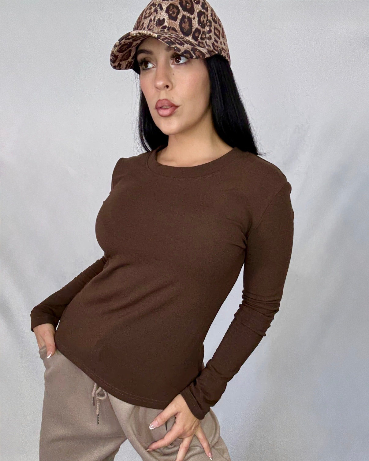 Camiseta pelito marrón chocolate