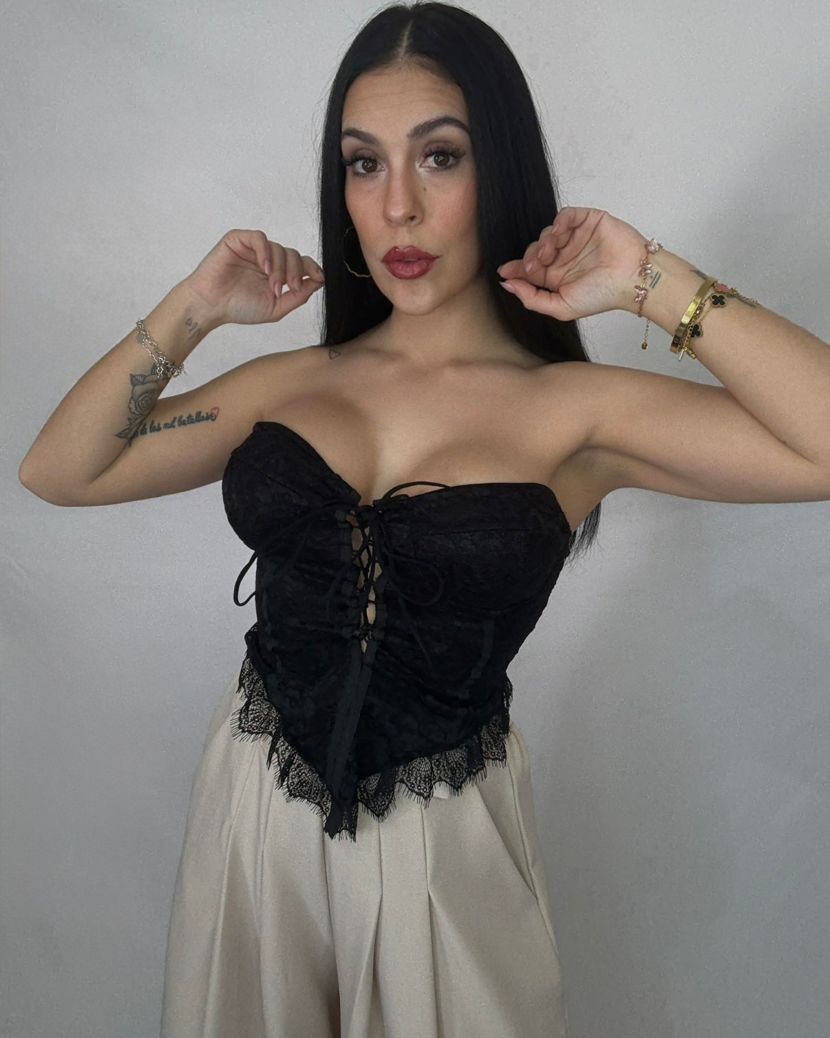 Corpiño encaje negro