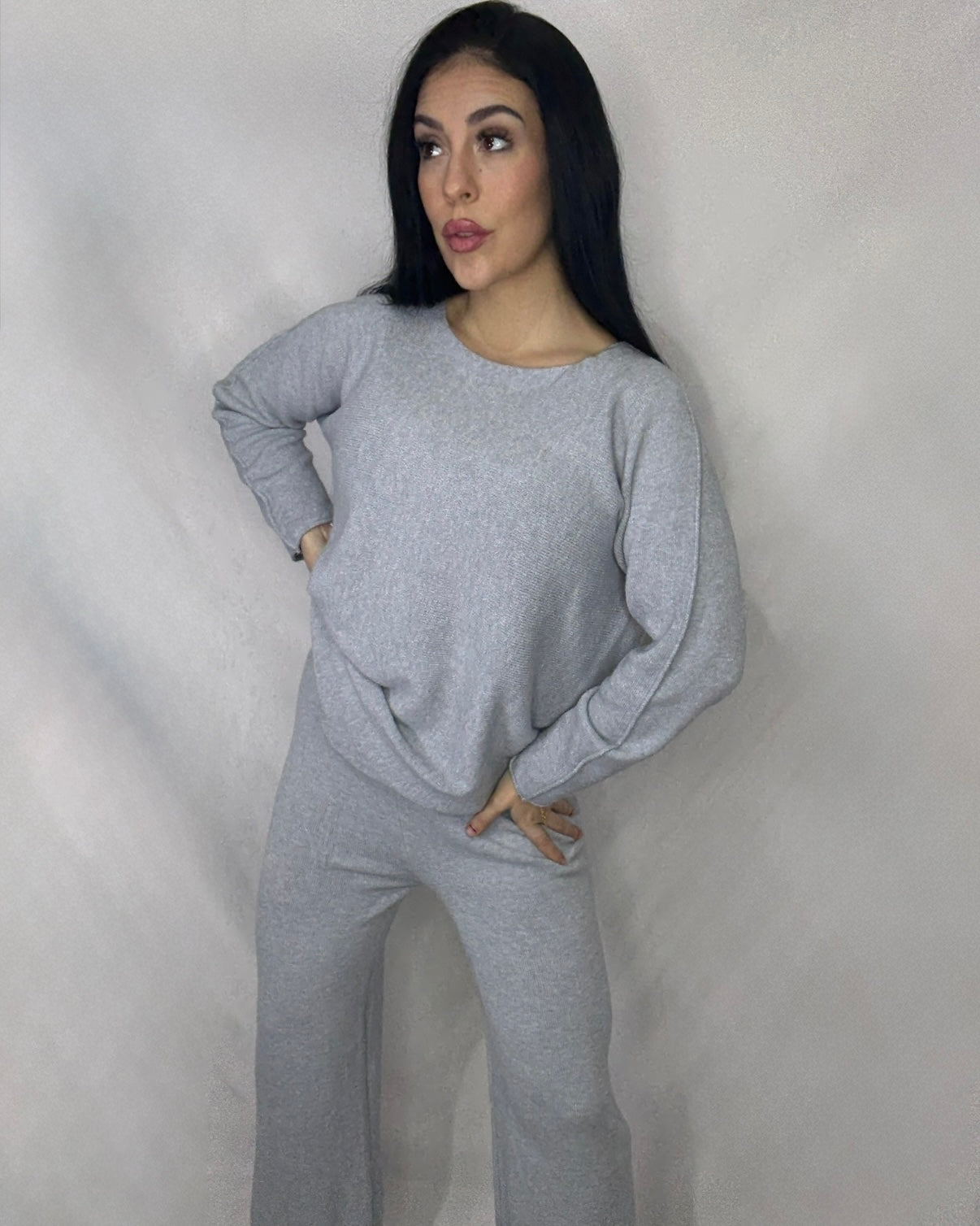 Conjunto punto Carla gris