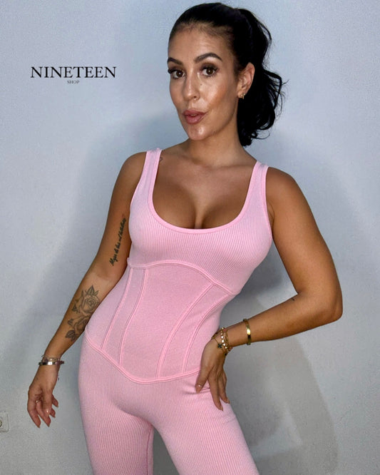 Mono corset rosa