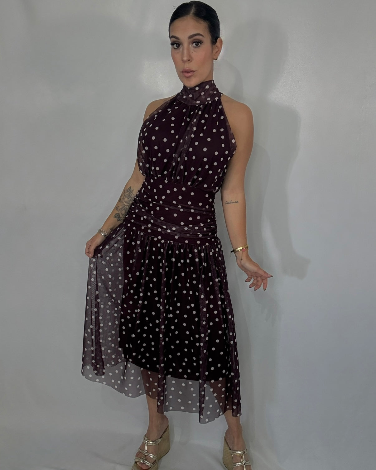 Vestido Mayo Burdeos